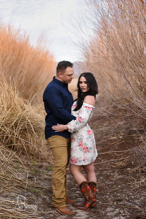 Couples Portrait Sessions Passion in a Texas arroyo